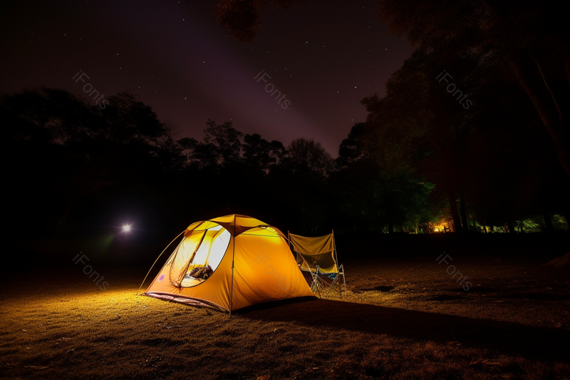 在户外夜晚发光的露营帐篷,高清,摄影图,摄影图片,图片大全,摄影图免费下载